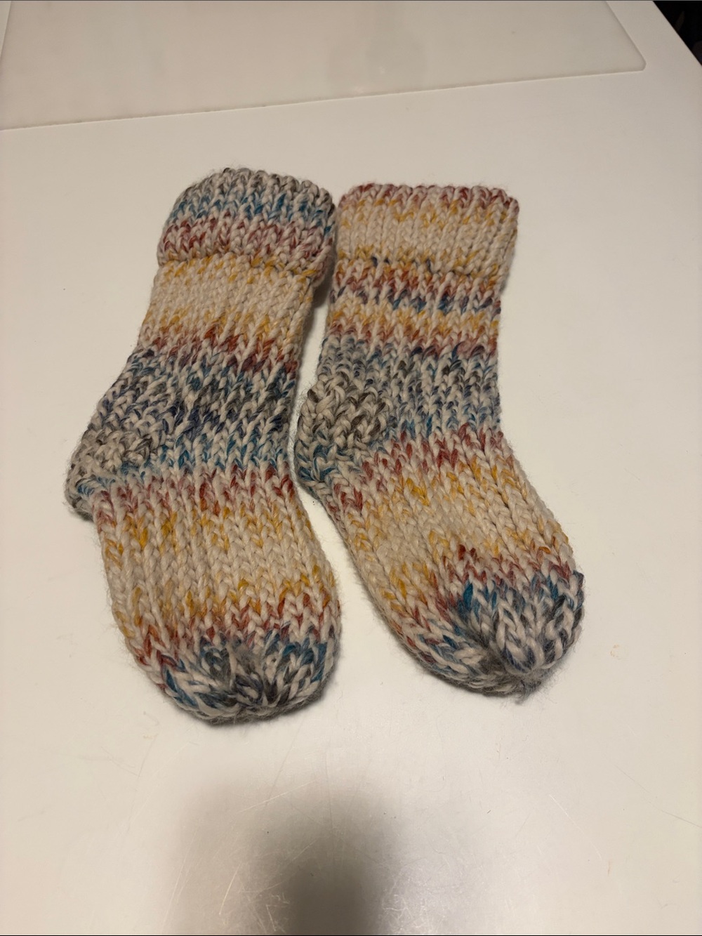 Hand-Knit Wool-blend Socks